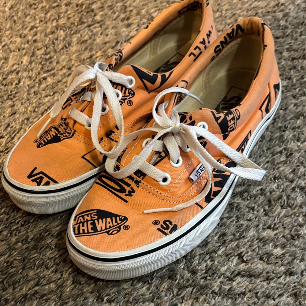 Vans Bold Orange Canvas Sneakers